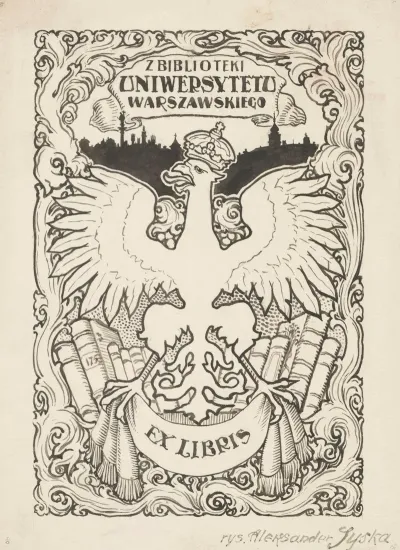 Design For A Bookplate Of The University Of Warsaw Library 2