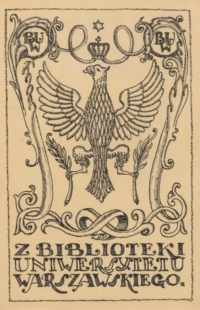 Design For A Bookplate Of The University Of Warsaw Library 3