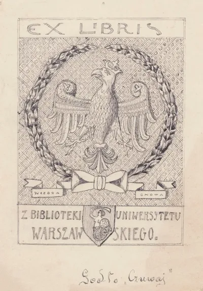 Design For A Bookplate Of The University Of Warsaw Library 4