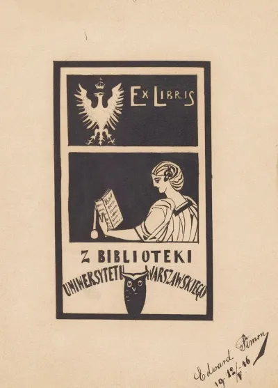 Design For A Bookplate Of The University Of Warsaw Library 9