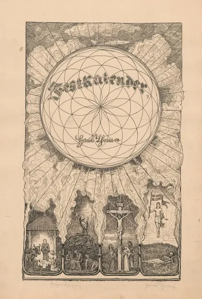 Design For A Calendar Page With Scenes From The Life Of Christ