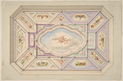 Design For A Ceiling With A Putto
