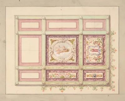 Design For A Ceiling With Allegorical Panels