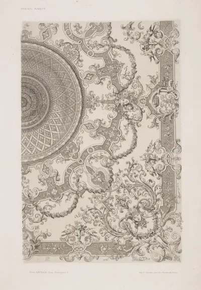 Design For A Ceiling With Crowned Heads In Each Corner