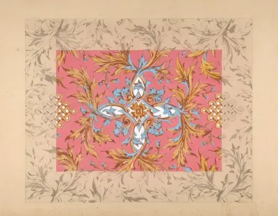 Design For A Ceiling With Floral Design