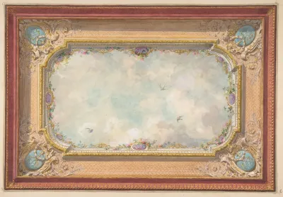 Design For A Ceiling With Trompe Loeil Sky