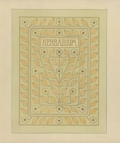 Design For A Cover For A Herbarium