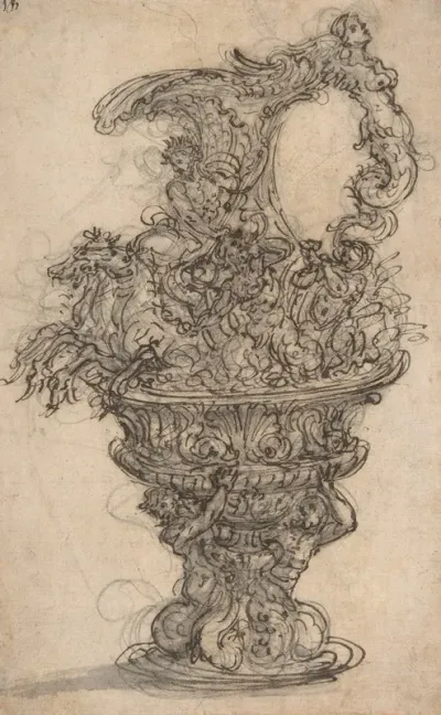 Design For A Ewer With Neptune On His Chariot