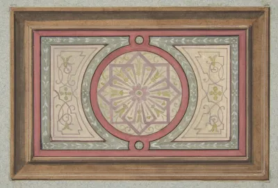 Design For A Framed Panel With Painted Decoration