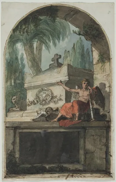 Design For A Fresco Of The Tomb Of Vincenzo Martinelli 1737 1807 In The Certosa Of Bologna