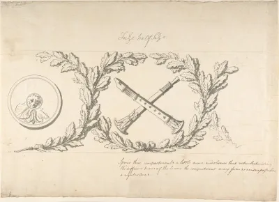 Design For A Frieze Ornamented With Musical Instruments