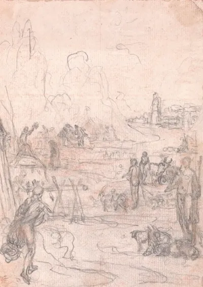 Design For A Frontispiece Allegorical Landscape