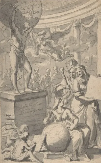 Design For A Frontispiece Of A Title Page