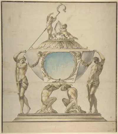 Design For A Gold And Silver Bishops Reliquary