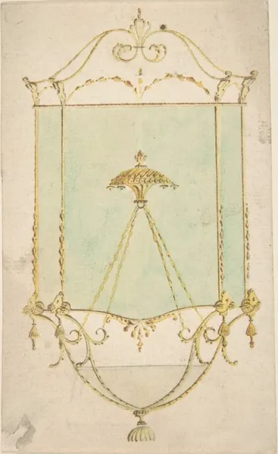 Design For A Hall Lantern Elevation