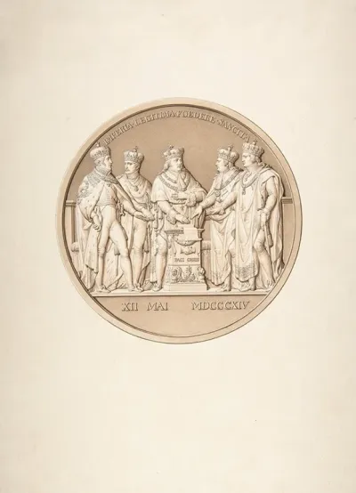 Design For A Medal Commemorating The Treaty Of Paris 1814