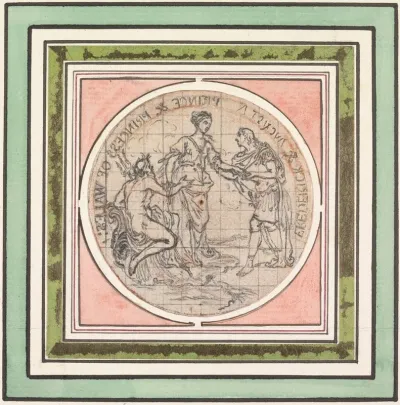 Design For A Medal Frederick And Augusta Prince And Princess Of Wales