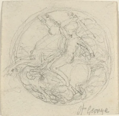 Design For A Medal Representing Saint George And The Dragon