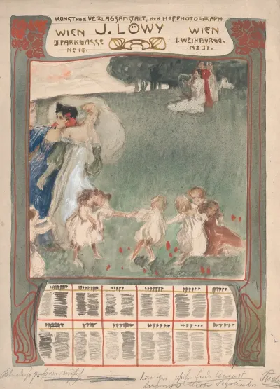 Design For A Poster Of Calendar For J Lowy Vienna