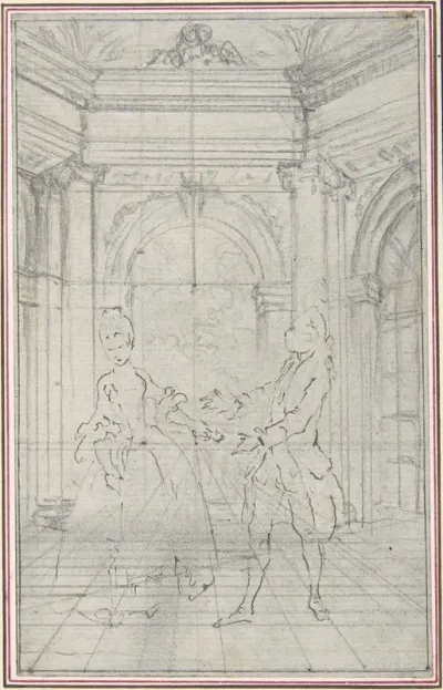 Design For A Scene In De Laujons Lamoureux De Quinze Ans Ou La Double Fete