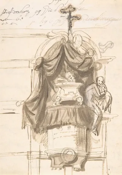 Design For A Sepulchral Monument In The Form Of A Pulpit
