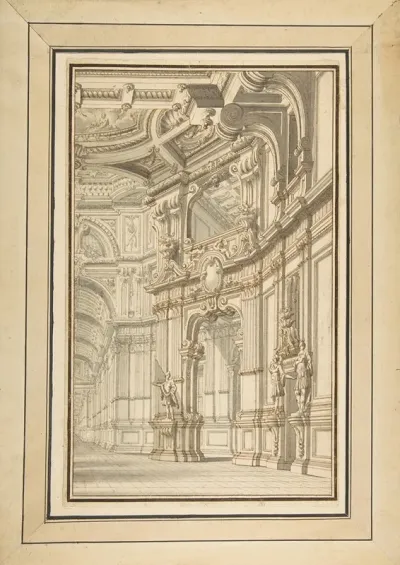 Design For A Stage Set Showing Right Half Only
