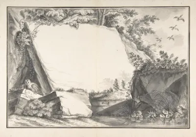 Design For A Title Page Rocks And Animals