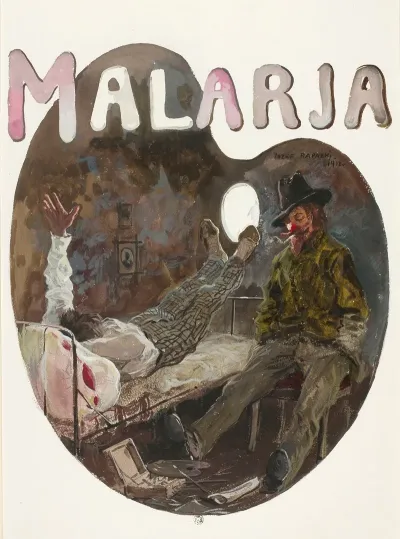 Design For A Title Page To Wiktor Gomulickis Short Story Malaria