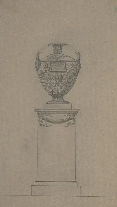 Design For A Tomb With An Urn