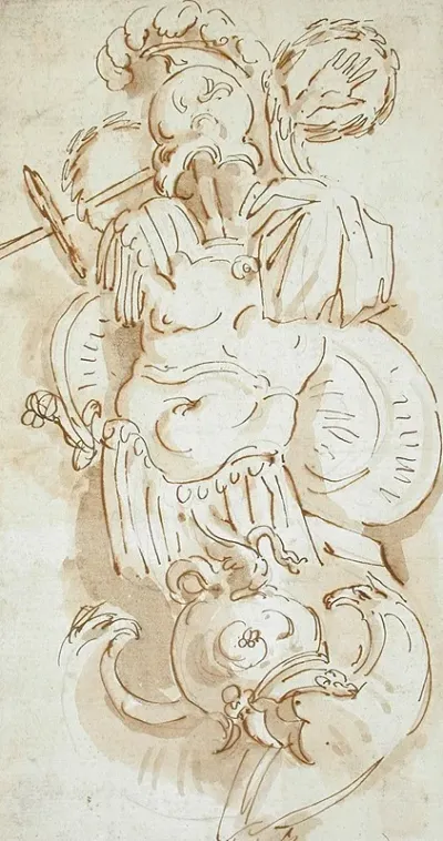 Design For A Trophy Of Roman Arms