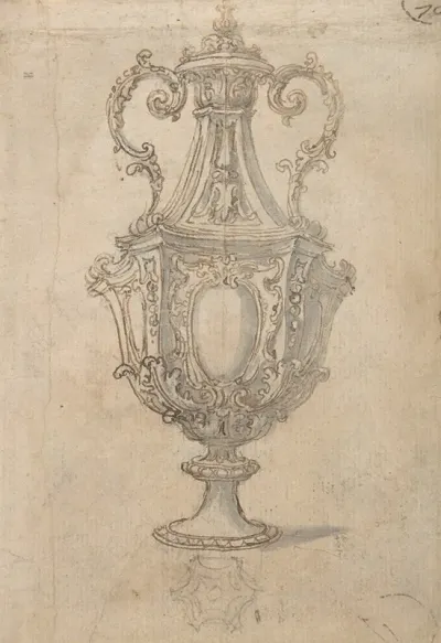 Design For A Vase With A Cross Section Of Its Neck