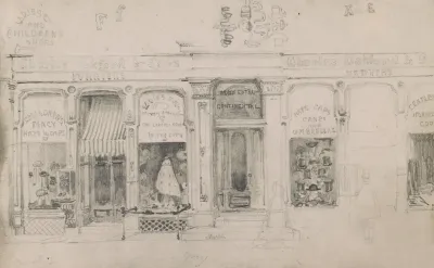Design For Advertisement Charles Oakford Sons Furrier And Hatter Located At 104 Chestnut