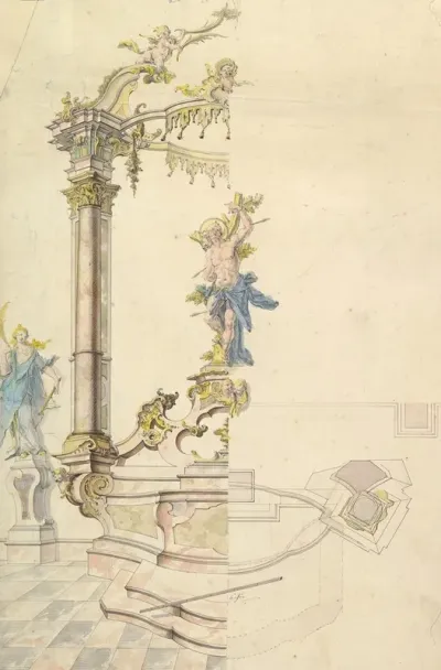 Design For An Altarpiece With A Figure Of St Sebastian