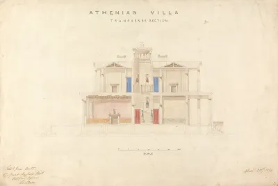 Design For An Athenian Villa Transverse Section