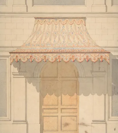 Design For An Awning Over A Door In Moorish Style