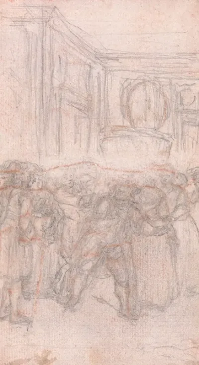 Design For An Engraving Figures In An Interior