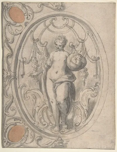 Design For An Ornamental Panel With The Figure Of Astronomy 2