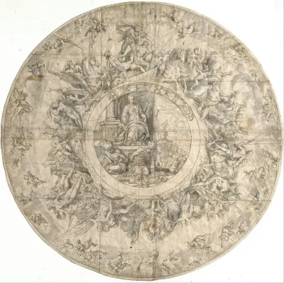 Design For An Ornamental Plate Showing The Triumph Of Venice Over The Turks
