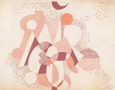 Design For An Unidentified Project Color Study Of An Abstract Theme