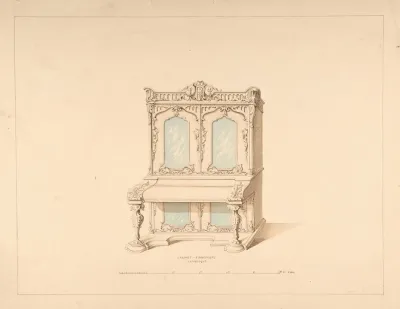 Design For Cabinet Pianoforte Arabesque Style