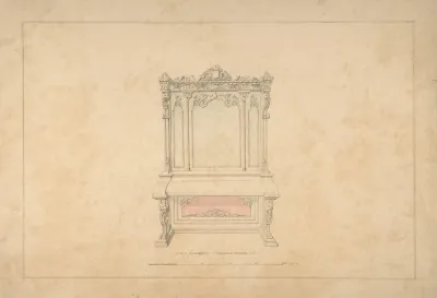 Design For Cabinet Pianoforte Francois Premier Style