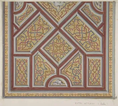 Design For Ceiling Decoration In The Hotel De Pless Berlin