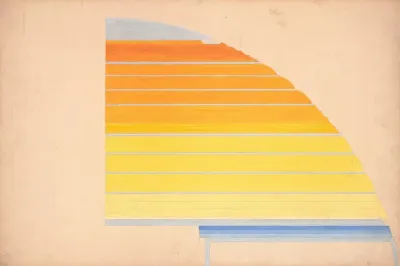 Design For Cincinnati Union Terminal Study For The Color Treatment Of The Ceiling