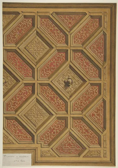 Design For Coffered Ceiling Mme Paivas Chateau At Neudeck