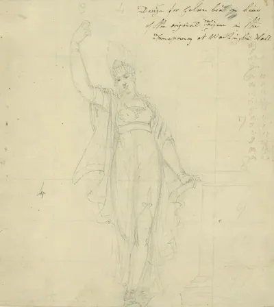 Design For Columbia In Lieu Of The Original Figure In The Transparency At Washington Hall