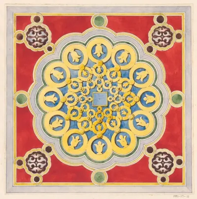 Design For Decorative Panel For July Festival Architecture