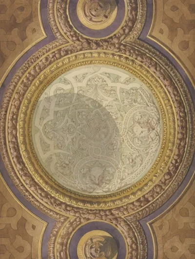 Design For Domed Ceiling For Mme Paivas Chateau At Neudeck