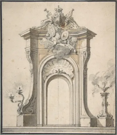 Design For Festival Architecture For An Entry Into Paris For The King Of Sweden Frederick I Of Hesse