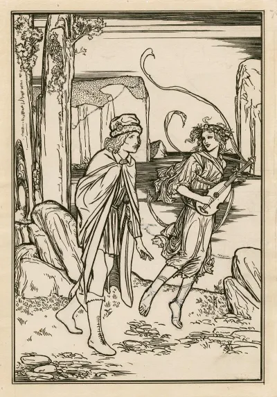 Design For Full Page Illustration To Act 1 Scene 2 Of Bells Edition Of The Tempest