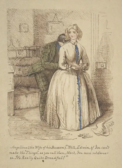 Design For Hooking And Eyeing A Wood Engraving Published In Punch